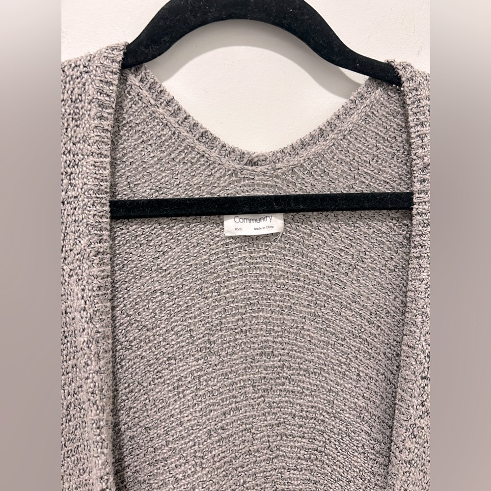 Aritzia Community Iconic Cape Oversized Cotton Blend Knitted Cardigan size XS/S - Picture 3 of 8